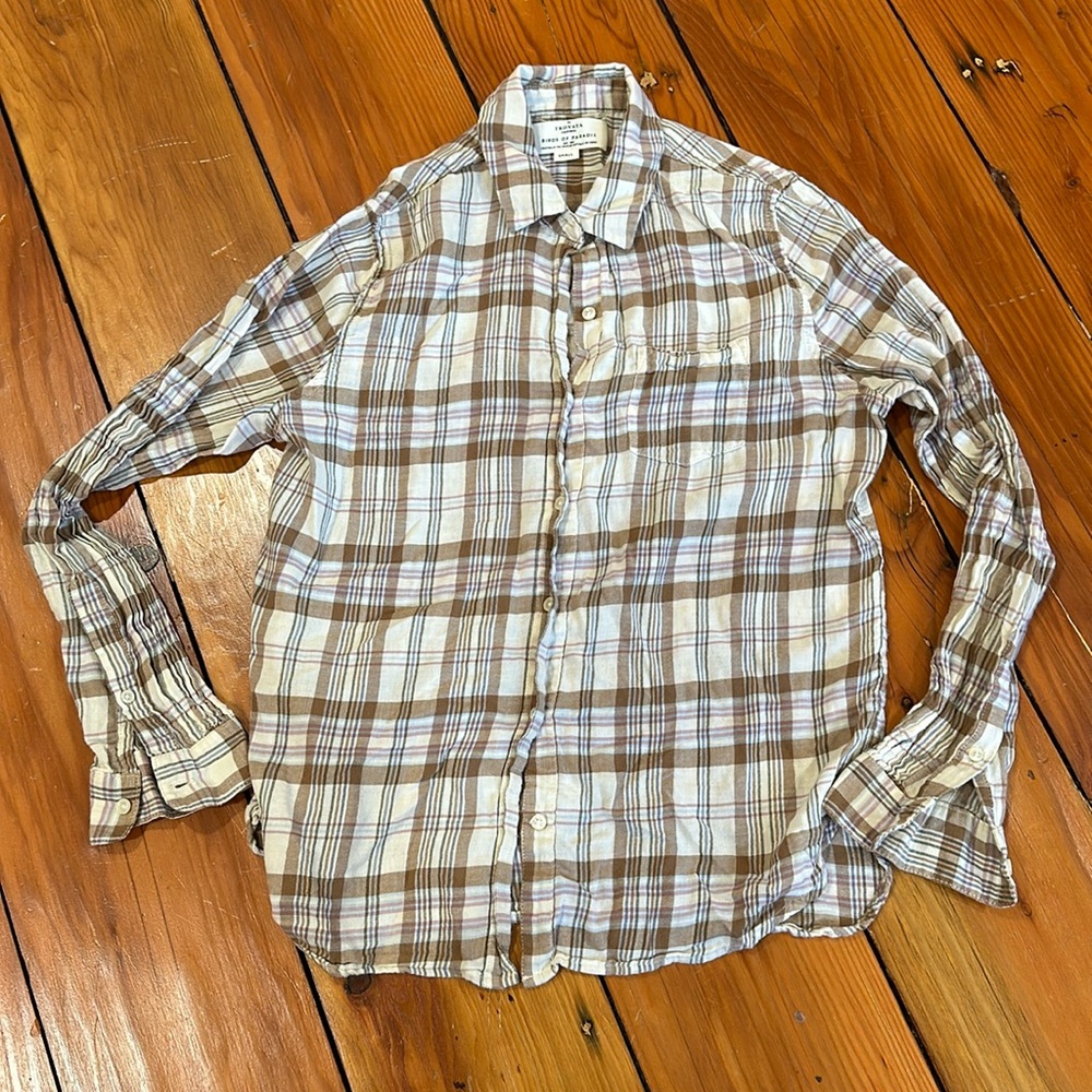 Trovata birds of paradis button down